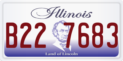 IL license plate B227683