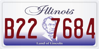 IL license plate B227684