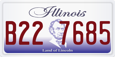 IL license plate B227685