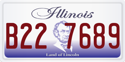IL license plate B227689