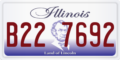 IL license plate B227692