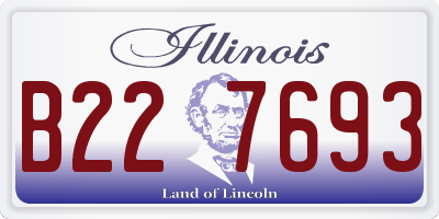 IL license plate B227693
