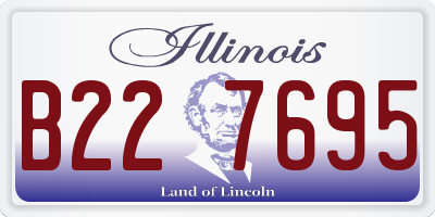 IL license plate B227695