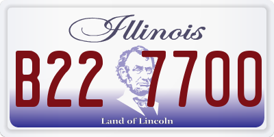IL license plate B227700