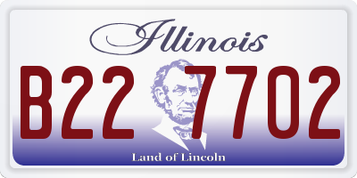 IL license plate B227702