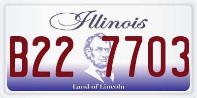 IL license plate B227703