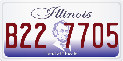 IL license plate B227705