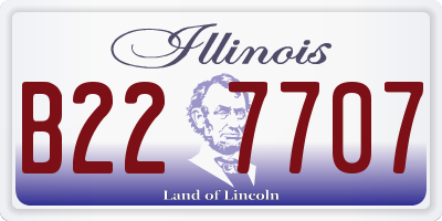 IL license plate B227707