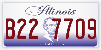 IL license plate B227709