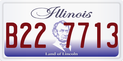 IL license plate B227713