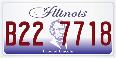 IL license plate B227718