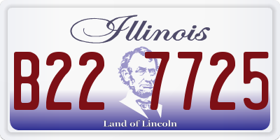 IL license plate B227725