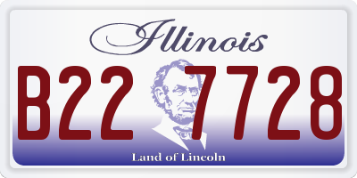 IL license plate B227728