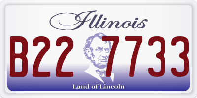 IL license plate B227733