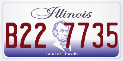 IL license plate B227735