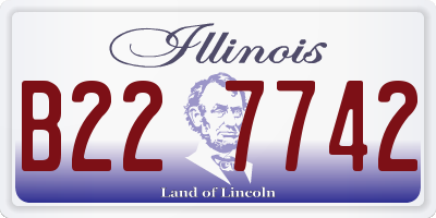 IL license plate B227742