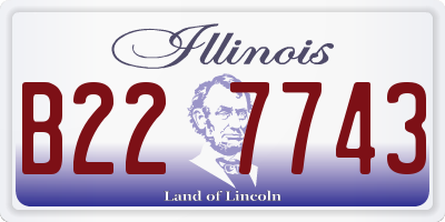 IL license plate B227743
