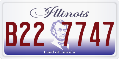 IL license plate B227747