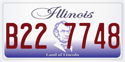 IL license plate B227748