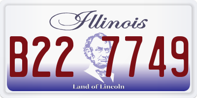 IL license plate B227749