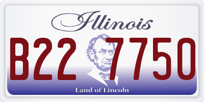 IL license plate B227750