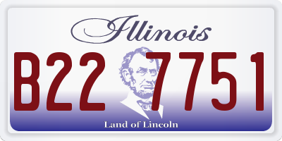 IL license plate B227751