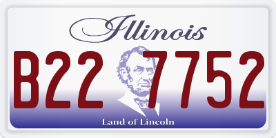 IL license plate B227752