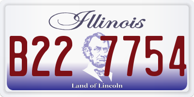 IL license plate B227754