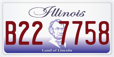 IL license plate B227758