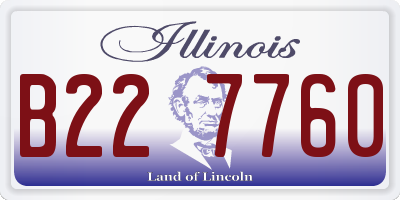 IL license plate B227760