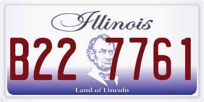 IL license plate B227761