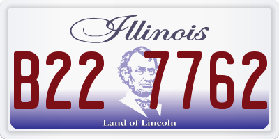 IL license plate B227762
