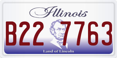 IL license plate B227763