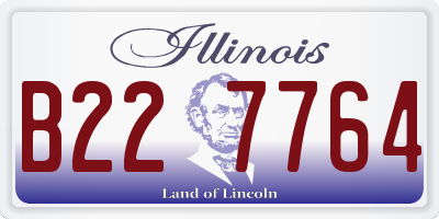 IL license plate B227764
