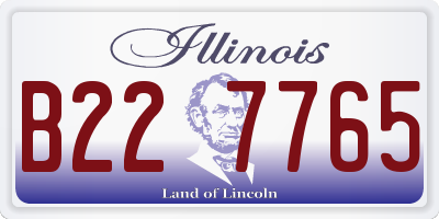 IL license plate B227765