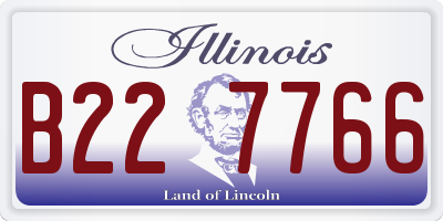 IL license plate B227766
