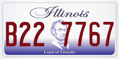 IL license plate B227767