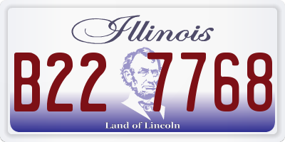 IL license plate B227768