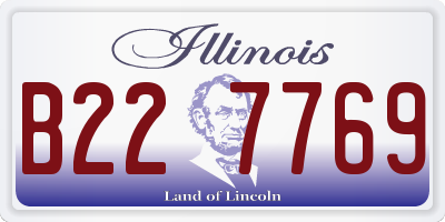 IL license plate B227769