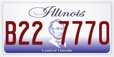 IL license plate B227770