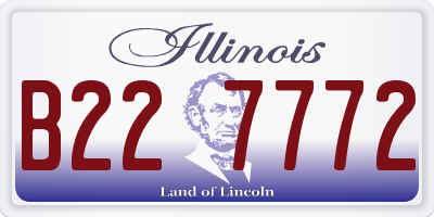 IL license plate B227772