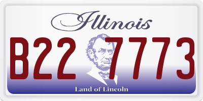 IL license plate B227773