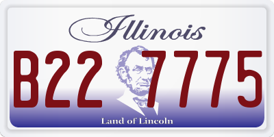 IL license plate B227775