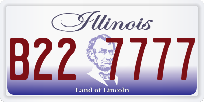 IL license plate B227777