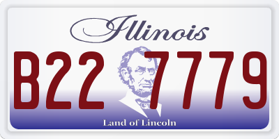 IL license plate B227779