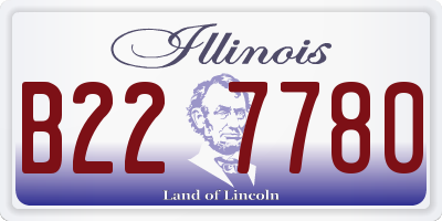 IL license plate B227780