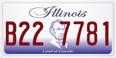 IL license plate B227781