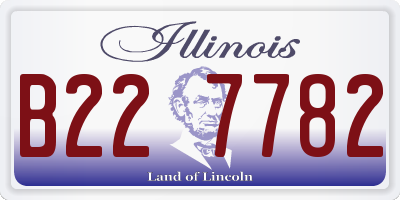 IL license plate B227782