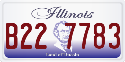 IL license plate B227783