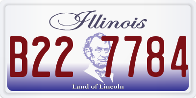 IL license plate B227784